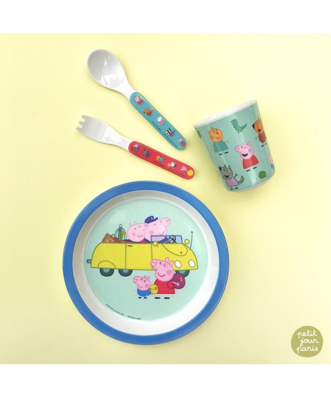 ASSIETTE BÉBÉ PEPPA PIG AVEC LES GRANDS PARENTS Ø 18cm