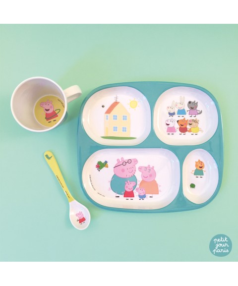 PLATEAU À 4 COMPARTIMENTS PEPPA PIG