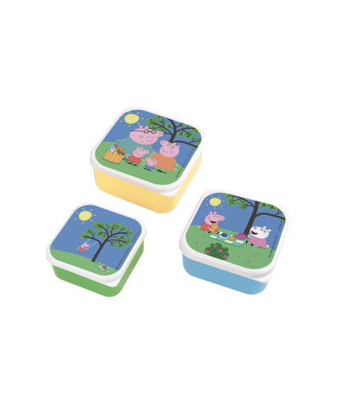 SET OF 3 LUNCH BOXES PEPPA PIG