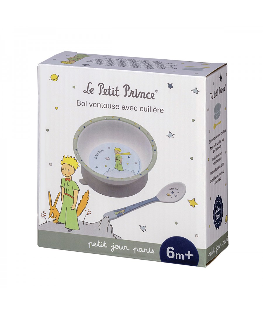 BOWL WITH SUCTION PAD AND SPOON THE LITTLE PRINCE