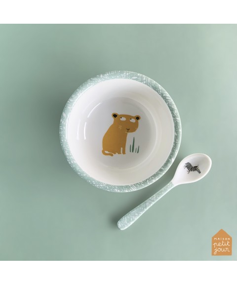 BOWL WITH SUCTION PAD AND SPOON LA SAVANE