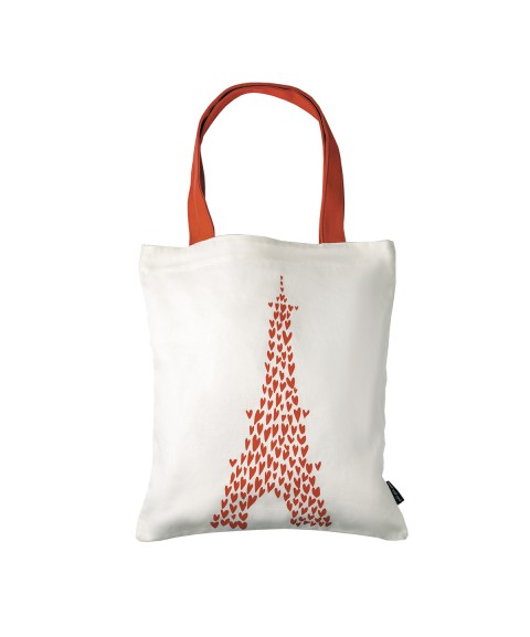TOTE BAG "HEARTS EIFFEL TOWER"