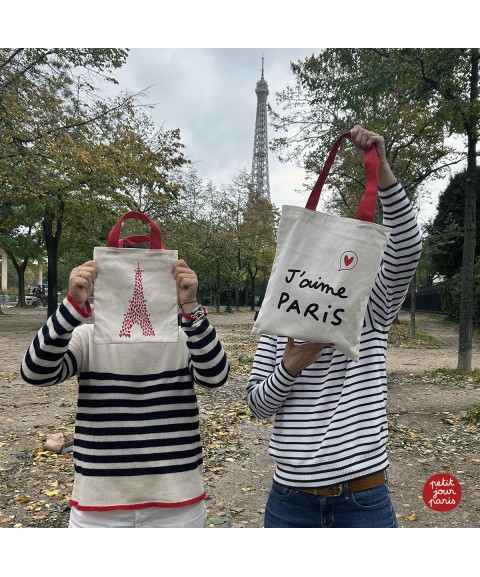 TOTE BAG TOUR EIFFEL EN COEUR 