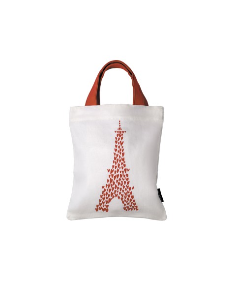 MINI TOTE BAG "HEARTS EIFFEL TOWER"