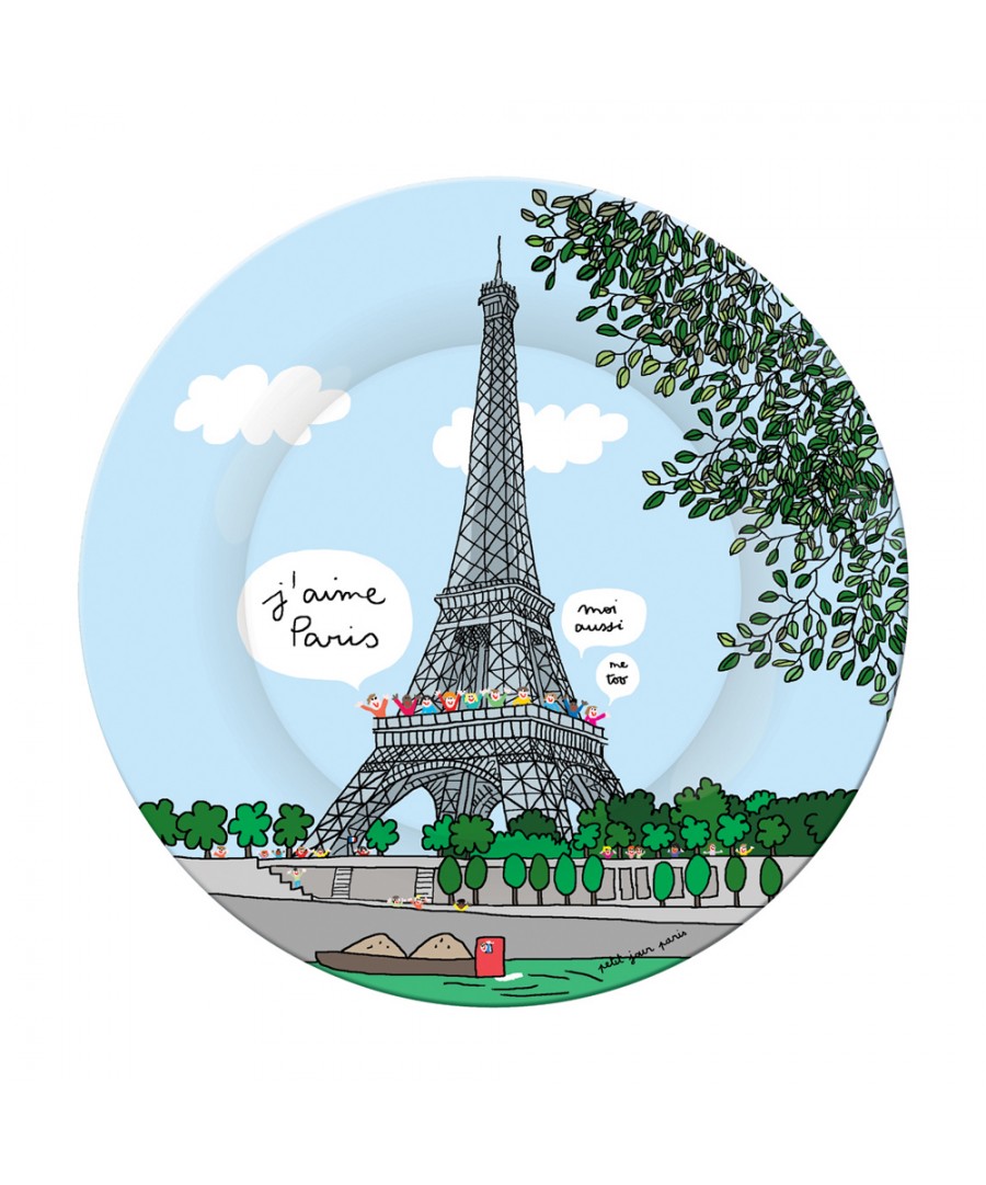 DESSERT PLATE PARIS TOUR EIFFEL "SEINE"