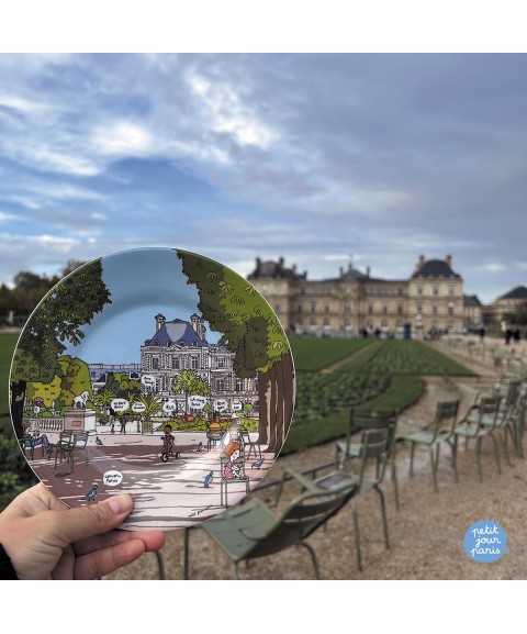 DESSERT PLATE  "JARDIN DU LUXEMBOURG"