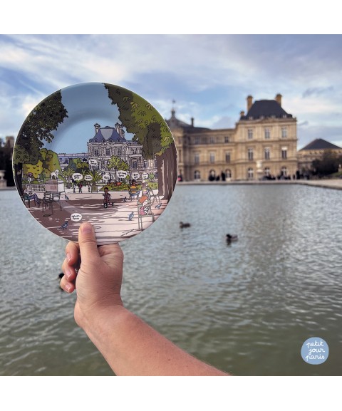 DESSERT PLATE  "JARDIN DU LUXEMBOURG"