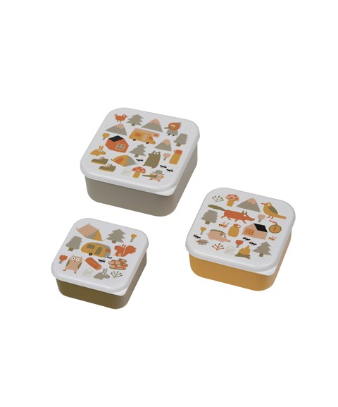 SET OF 3 LUNCH BOXES  L'AVENTURE