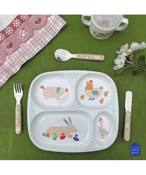 4-COMPARTMENT SERVING TRAY LA FERME