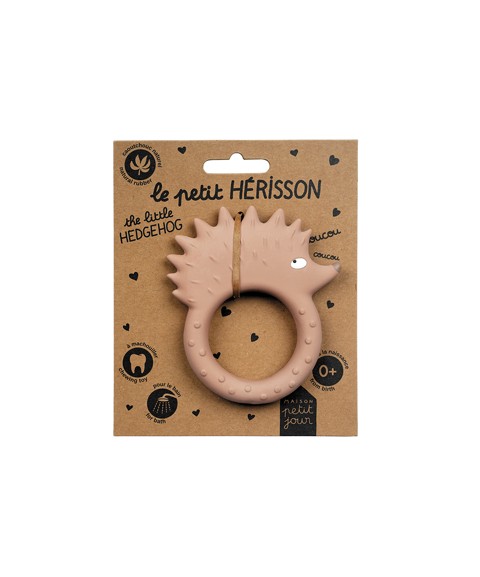 NATURAL RUBBER TEETHER HEDGEHOG