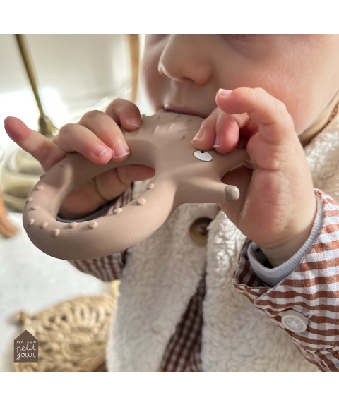 NATURAL RUBBER TEETHER HEDGEHOG
