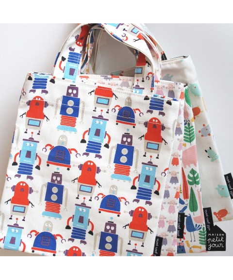 MINI TOTE BAG LES ROBOTS