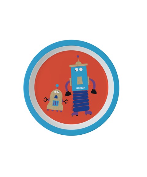 BABY PLATE GLITTERING LES ROBOTS