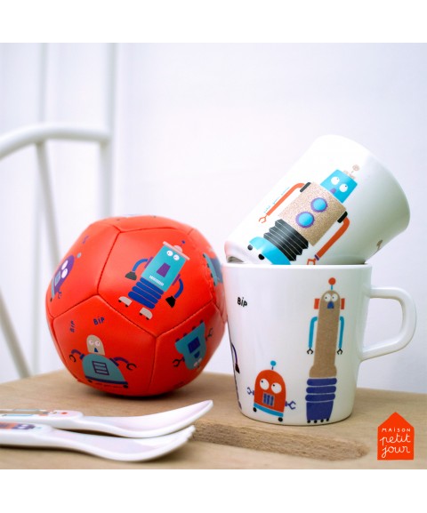 DRINKING CUP GLITTERING LES ROBOTS