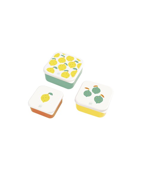 SET OF 3 LUNCH BOXES LES CITRONS