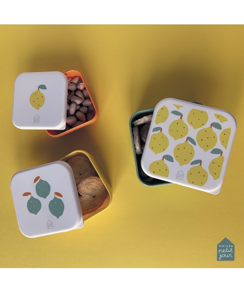 SET OF 3 LUNCH BOXES LES CITRONS