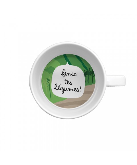 SMALL MUG "FINIS TES LÉGUMES ..." LES DINOSAURES