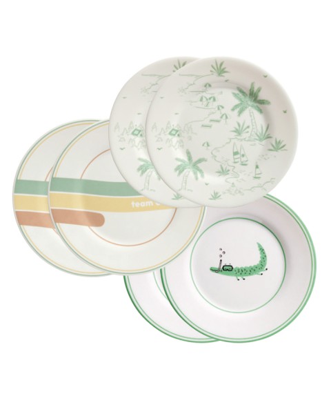 SET OF 6 DESSERT PLATES LES PETITES CHOSES