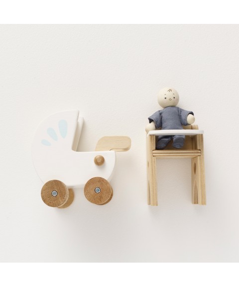 DOLLS HOUSE NURSERY & BABY SET - 5 PIECE
