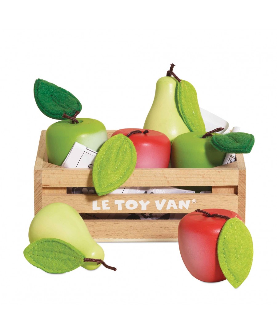 ORCHARD FRUITS WOODEN MARKET CRATE - 7 PIECE