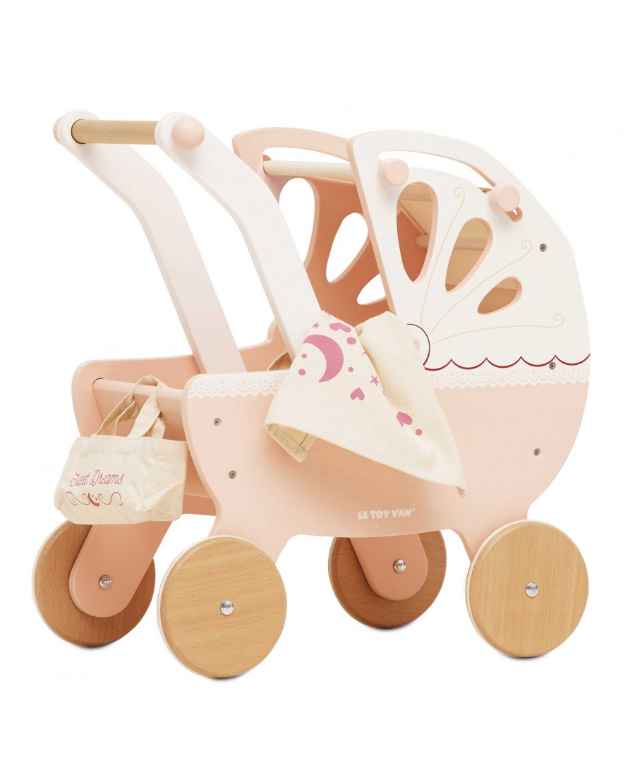 RETRO WOODEN DOLL PRAM
