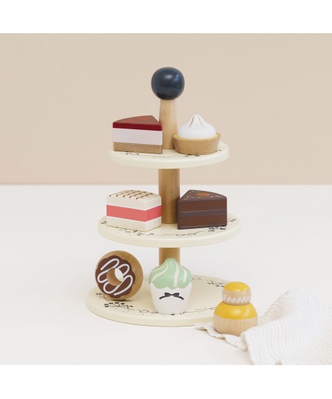 THREE TIER PATISSERIE CAKE STAND - 8 PIECE