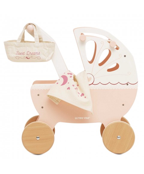 RETRO WOODEN DOLL PRAM