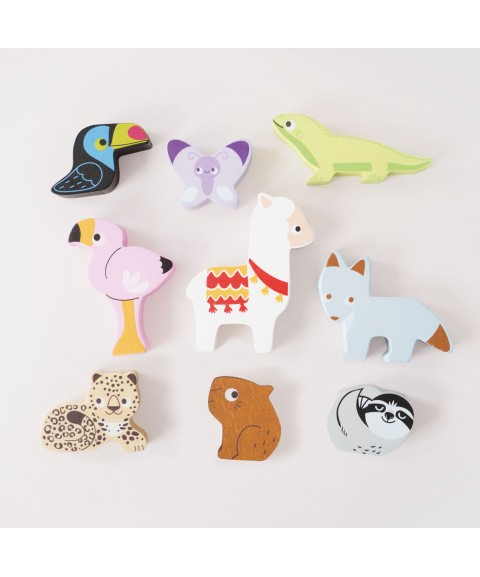 ANDES STACKING ANIMALS & BAG - 10 PIECE