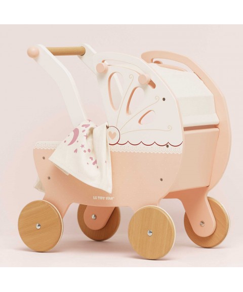 RETRO WOODEN DOLL PRAM