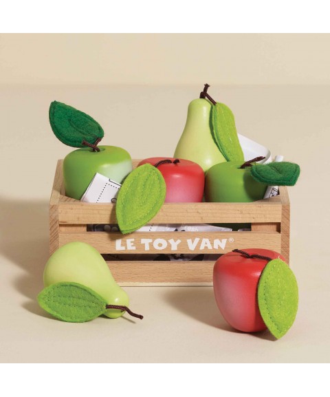 ORCHARD FRUITS WOODEN MARKET CRATE - 7 PIECE