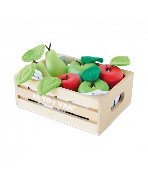 ORCHARD FRUITS WOODEN MARKET CRATE - 7 PIECE