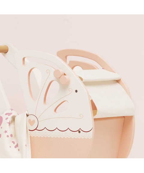 RETRO WOODEN DOLL PRAM
