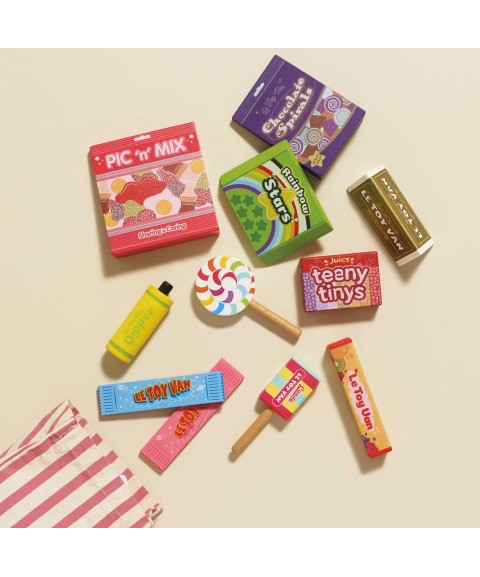BONBONS, FRIANDISES & POCHETTE EN TISSU