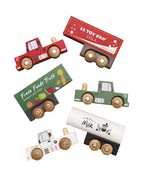 WOODEN TRAILOR TRUCK SET