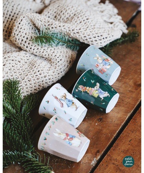 SET OF 4 PETER RABBIT CHRISTMAS TUMBLERS 