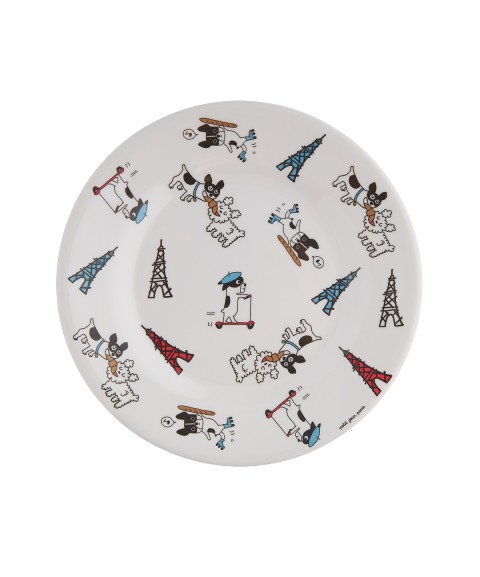 DESSERT PLATE DOGGY IN PARIS