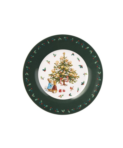 DESSERT PLATE PETER RABBIT CHRISTMAS TREE