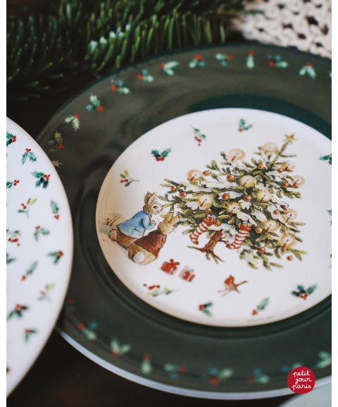DESSERT PLATE PETER RABBIT CHRISTMAS TREE