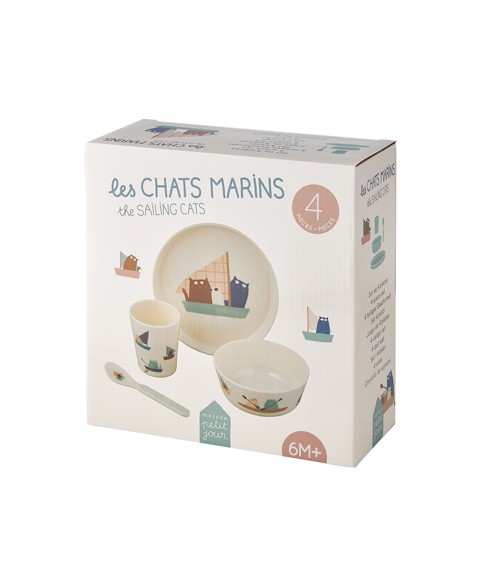 COFFRET CADEAU 4 PIÈCES LES CHATS MARINS 