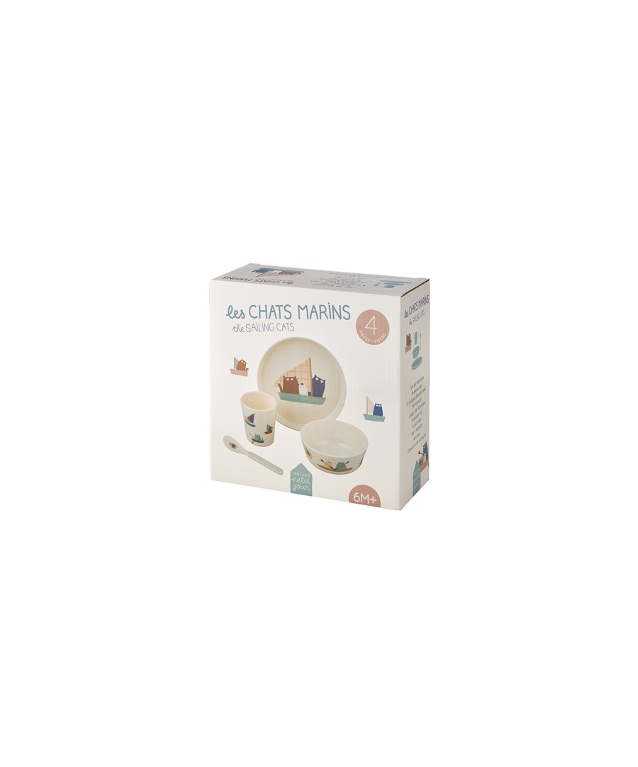 COFFRET CADEAU 4 PIÈCES LES CHATS MARINS 