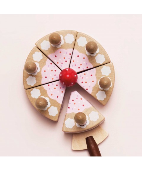 SLICEABLE BIRTHDAY CAKE & CANDLES - 8 PIECE (6) 