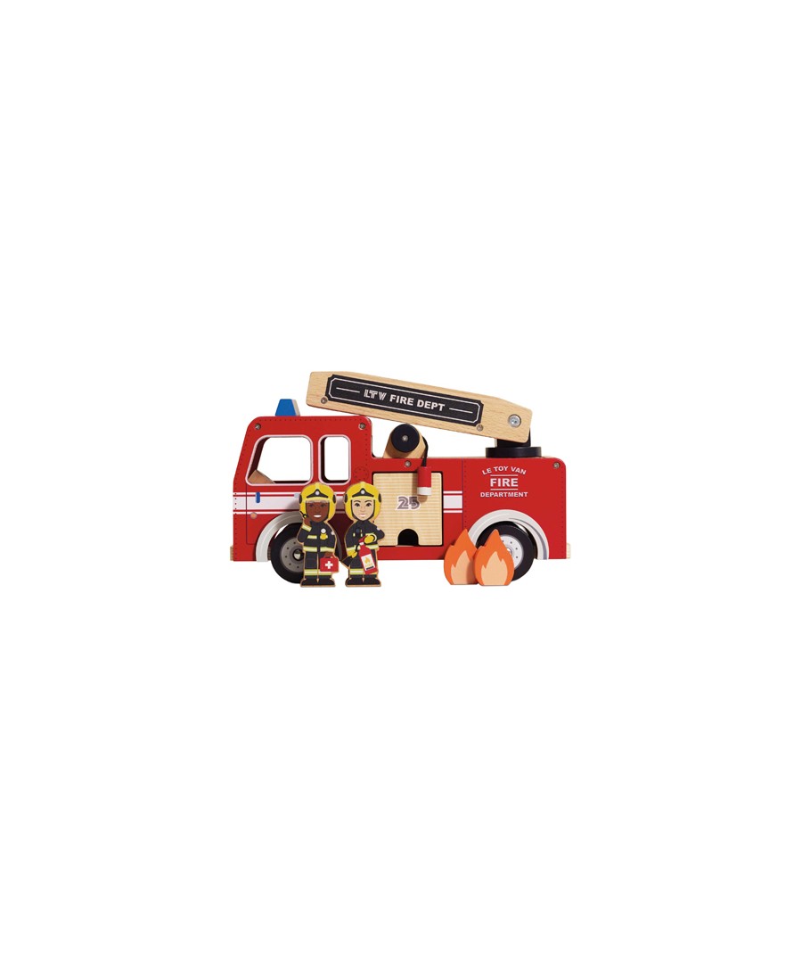 CAMION DE POMPIERS AVEC POMPIERS