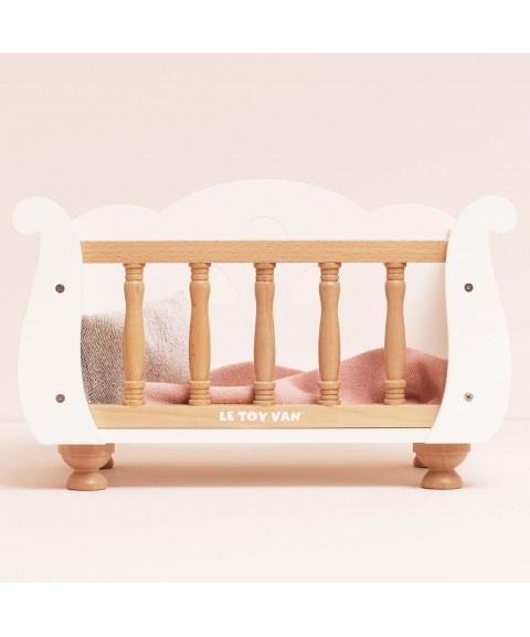 DOLLS WOODEN COT (4) 