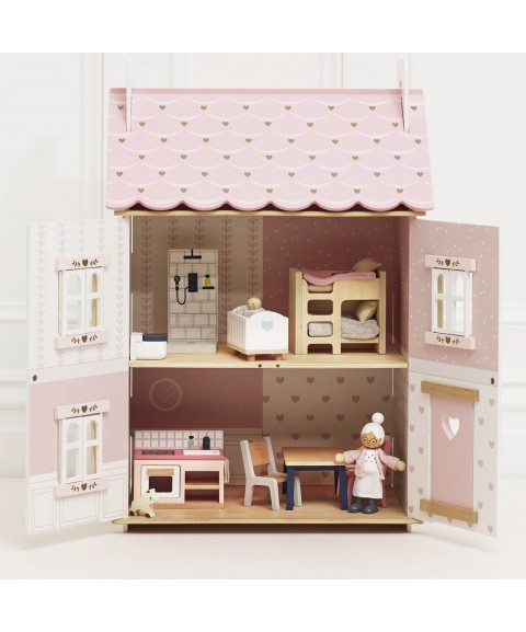 MAISON DE POUPÉE ROSE COEUR
