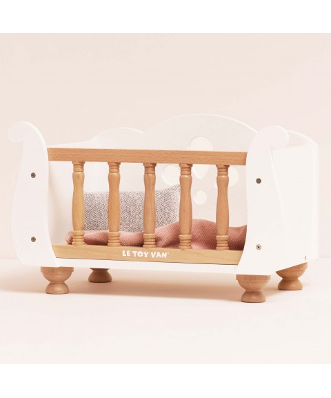 DOLLS WOODEN COT (4) 
