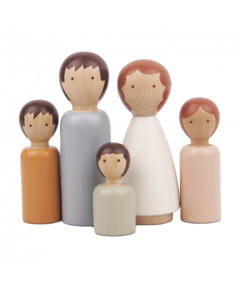 DUBOIS WOOODEN FAMILY - 5PCS