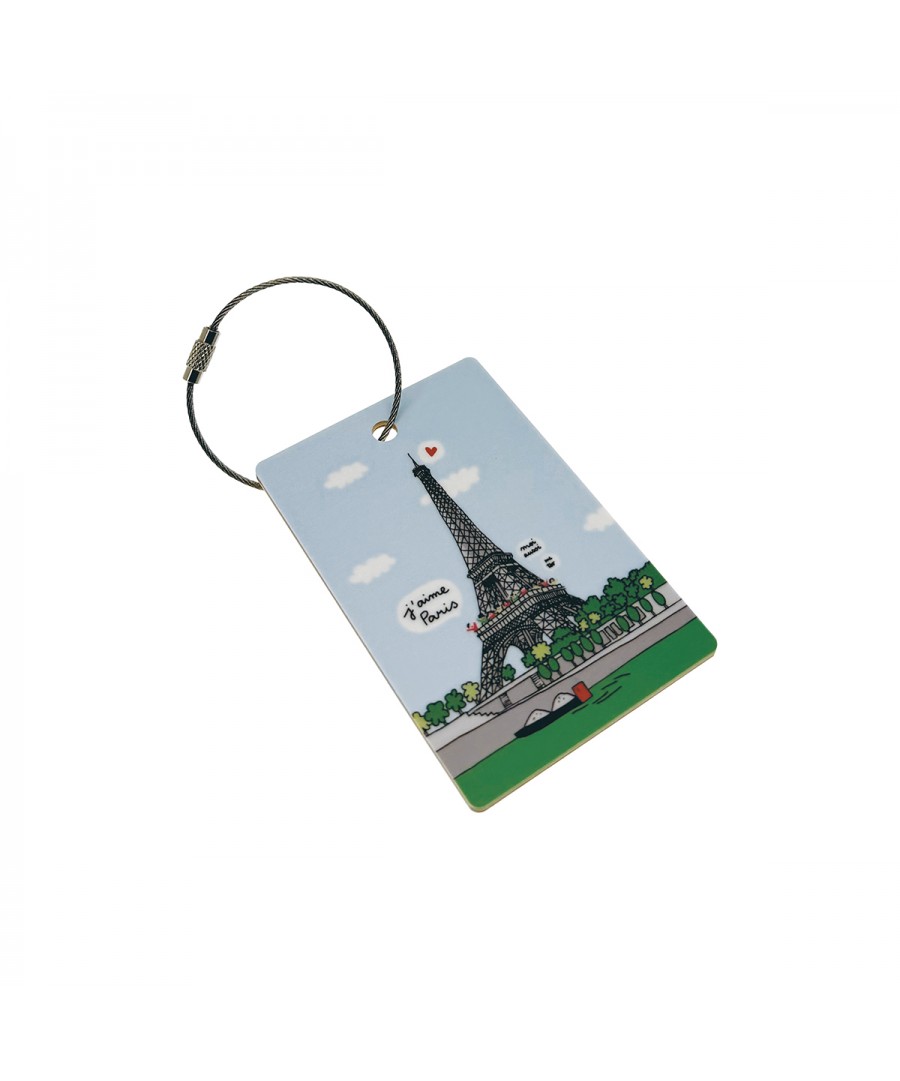 ÉTIQUETTE BAGAGE EN BOIS TOUR EIFFEL