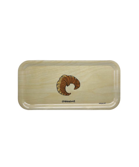 LITTLE WOODEN TRAY "CROISSANT"