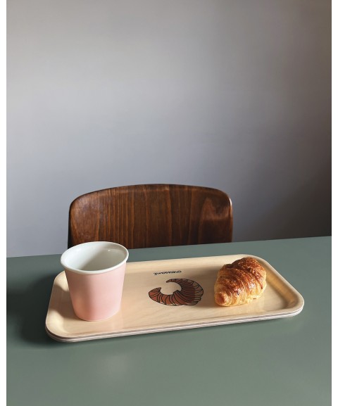 LITTLE WOODEN TRAY "CROISSANT"