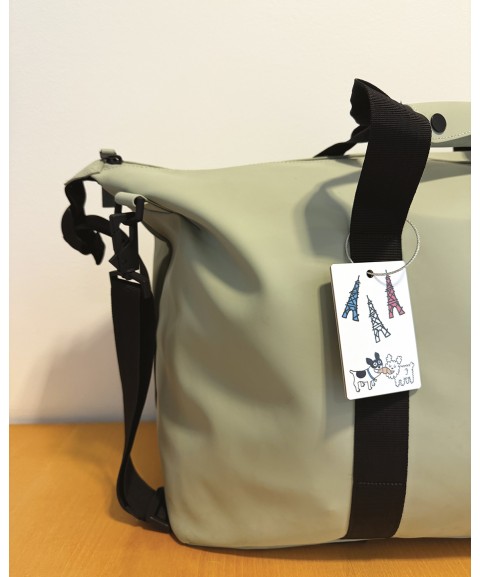 ÉTIQUETTE BAGAGE EN BOIS DOGGY IN PARIS